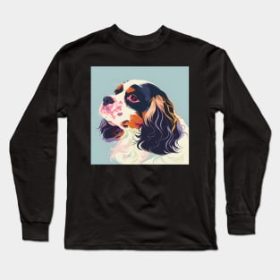 Retro English Springer Spaniel: Pastel Pup Revival Long Sleeve T-Shirt